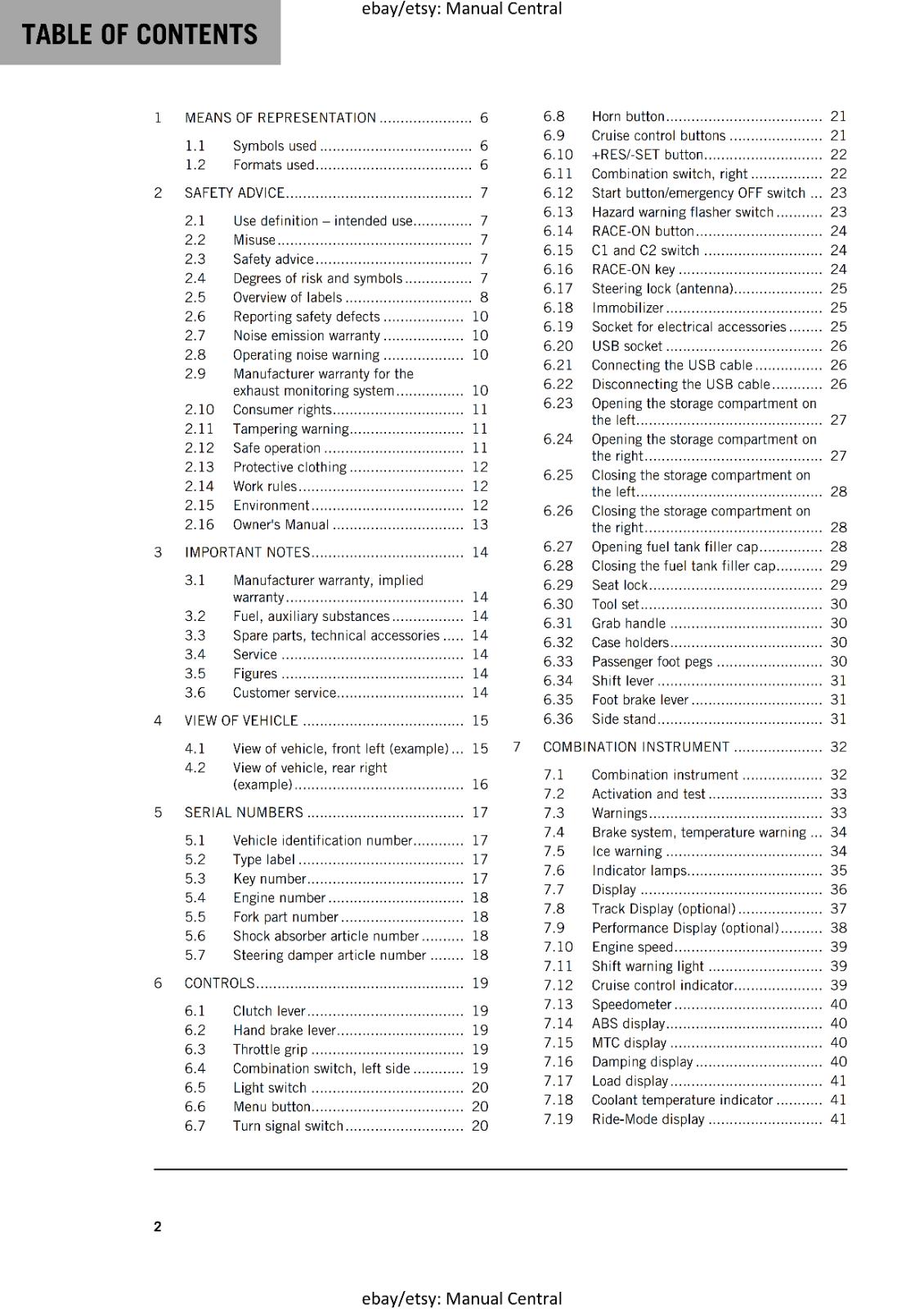KTM 2023 - 1290 SUPER DUKE GT - US EDITION - OWNERS MANUAL USER GUIDE