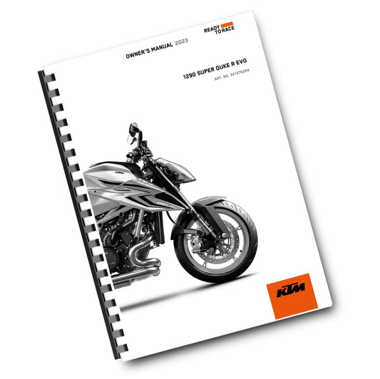 KTM 2023 - 1290 SUPER DUKE R EVO - OWNERS MANUAL USER GUIDE