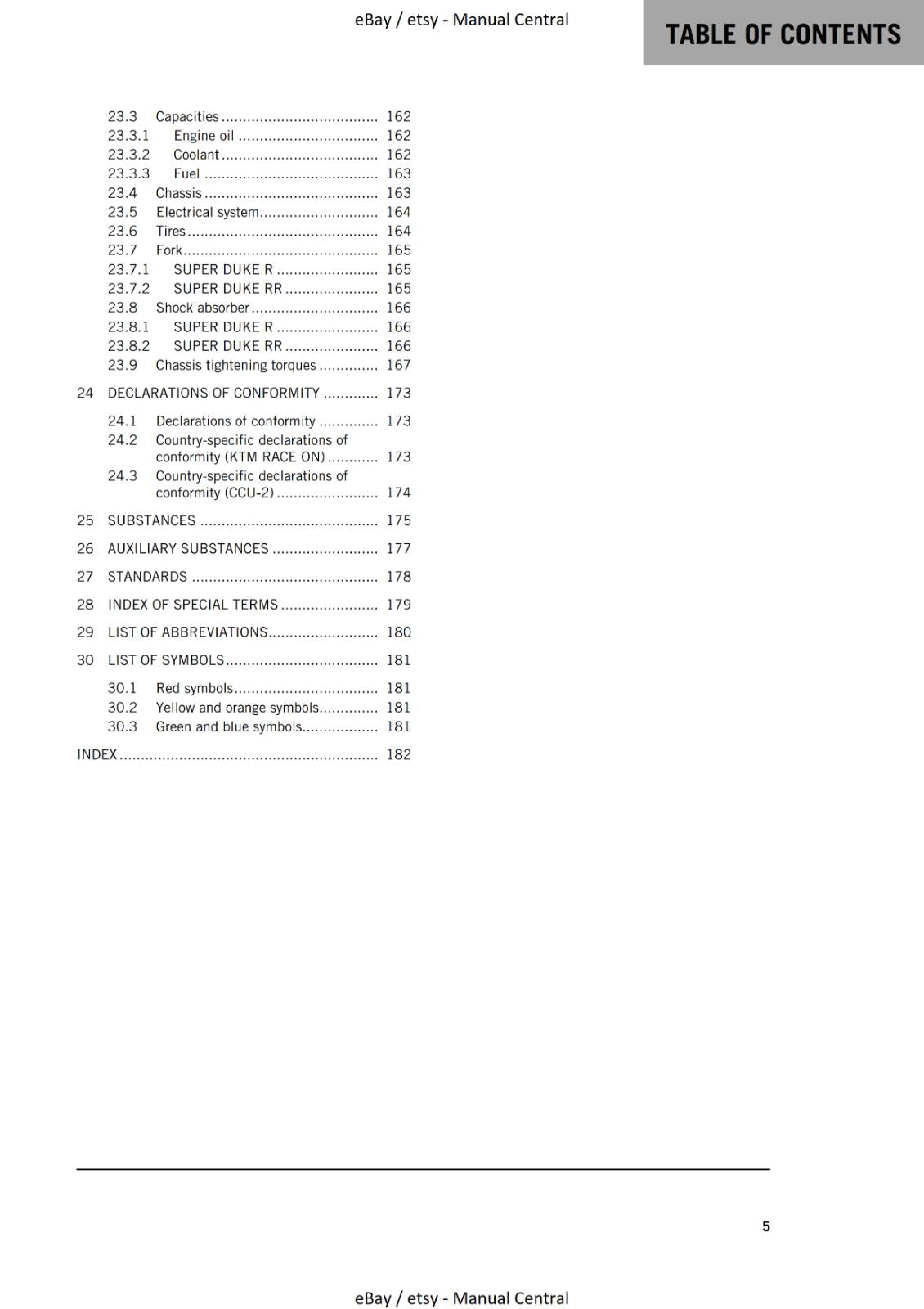 KTM 2023 - 1290 SUPER DUKE R RR - OWNERS MANUAL USER GUIDE