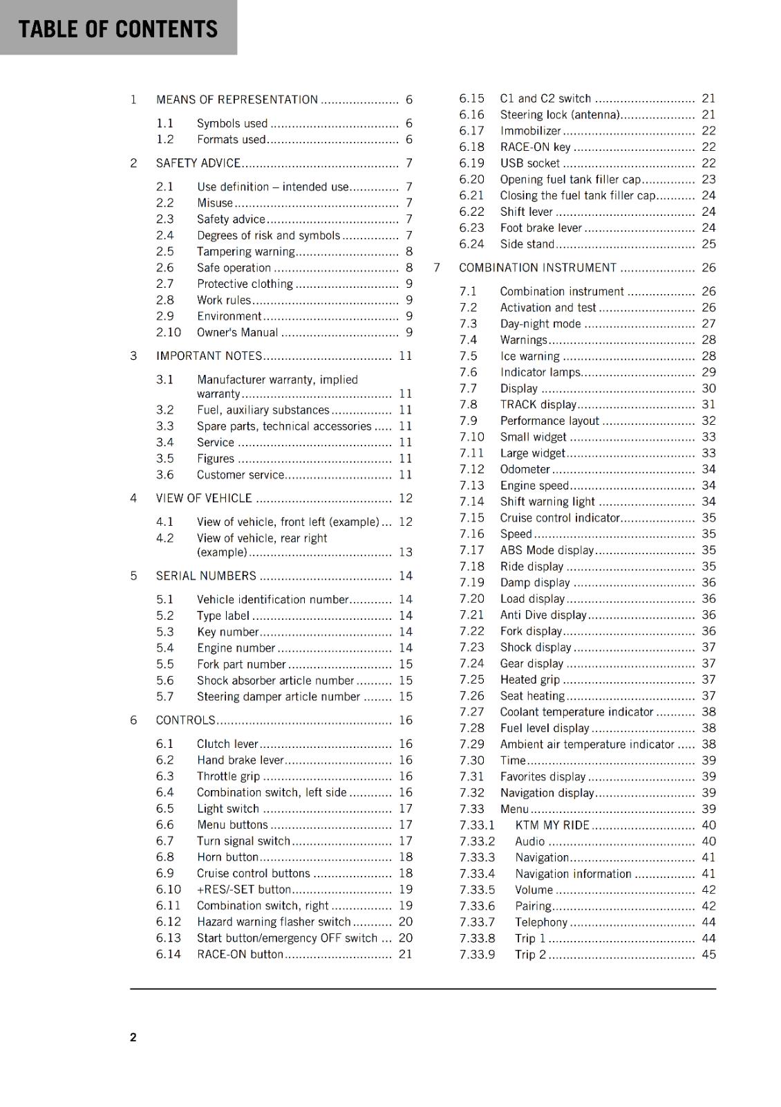 KTM 2023 - BRABUS 1300 R - OWNERS MANUAL USER GUIDE