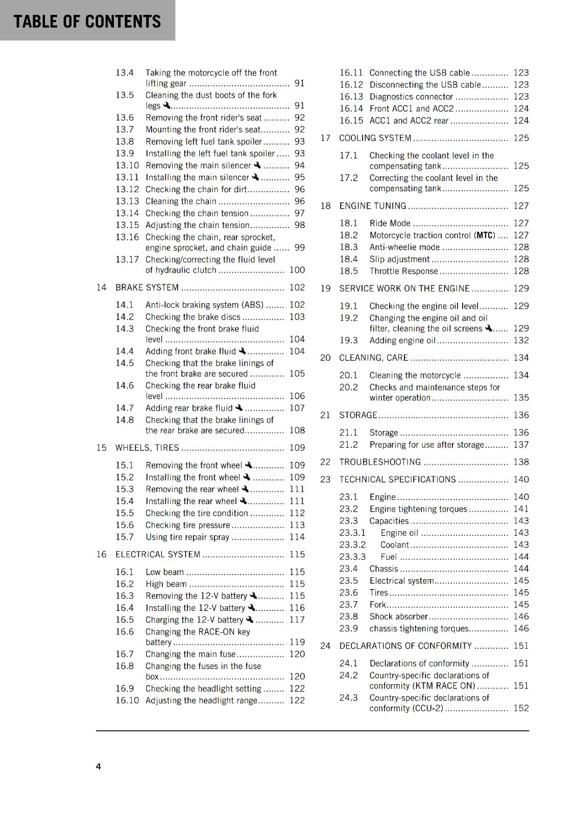 KTM 2023 - BRABUS 1300 R - OWNERS MANUAL USER GUIDE