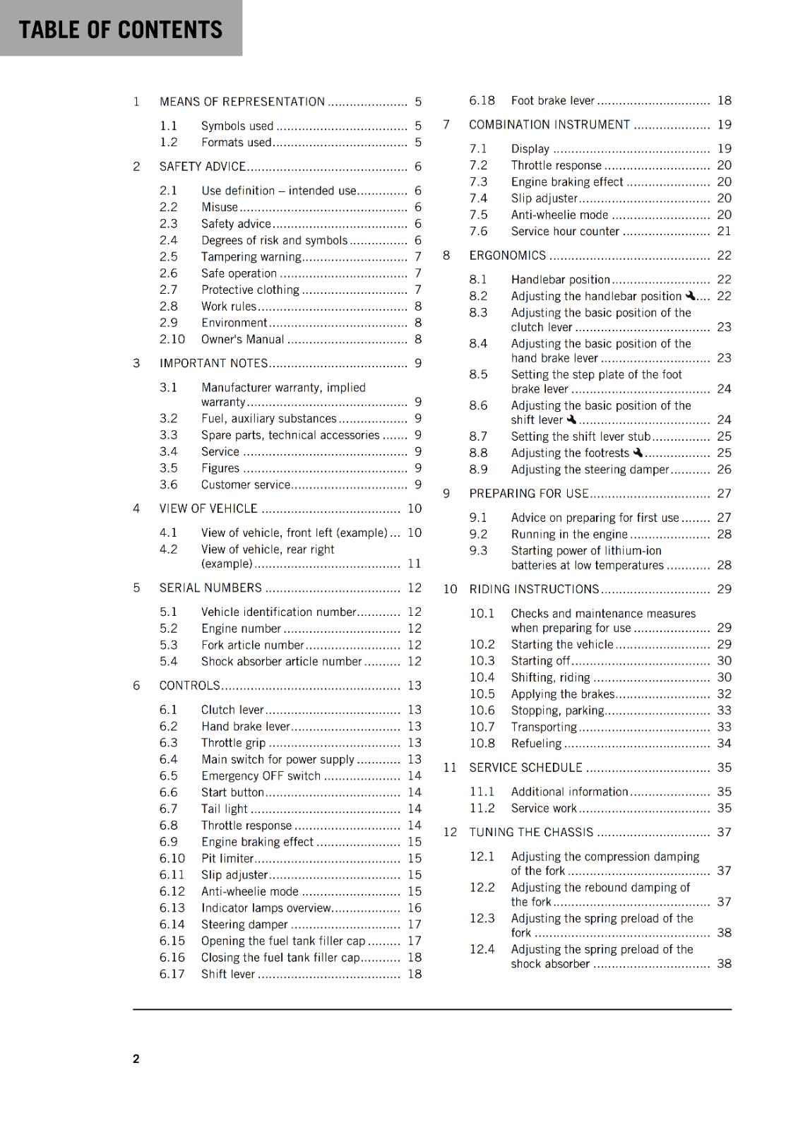 KTM 2023 - RC 8C - OWNERS MANUAL USER GUIDE WIRING DIAGRAMS