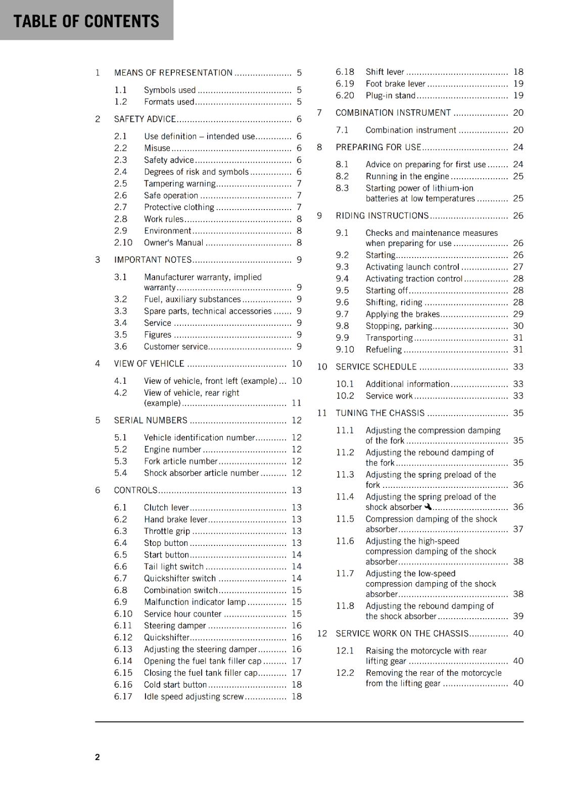 KTM 2023 - RC4 R - OWNERS MANUAL USER GUIDE WIRING DIAGRAMS