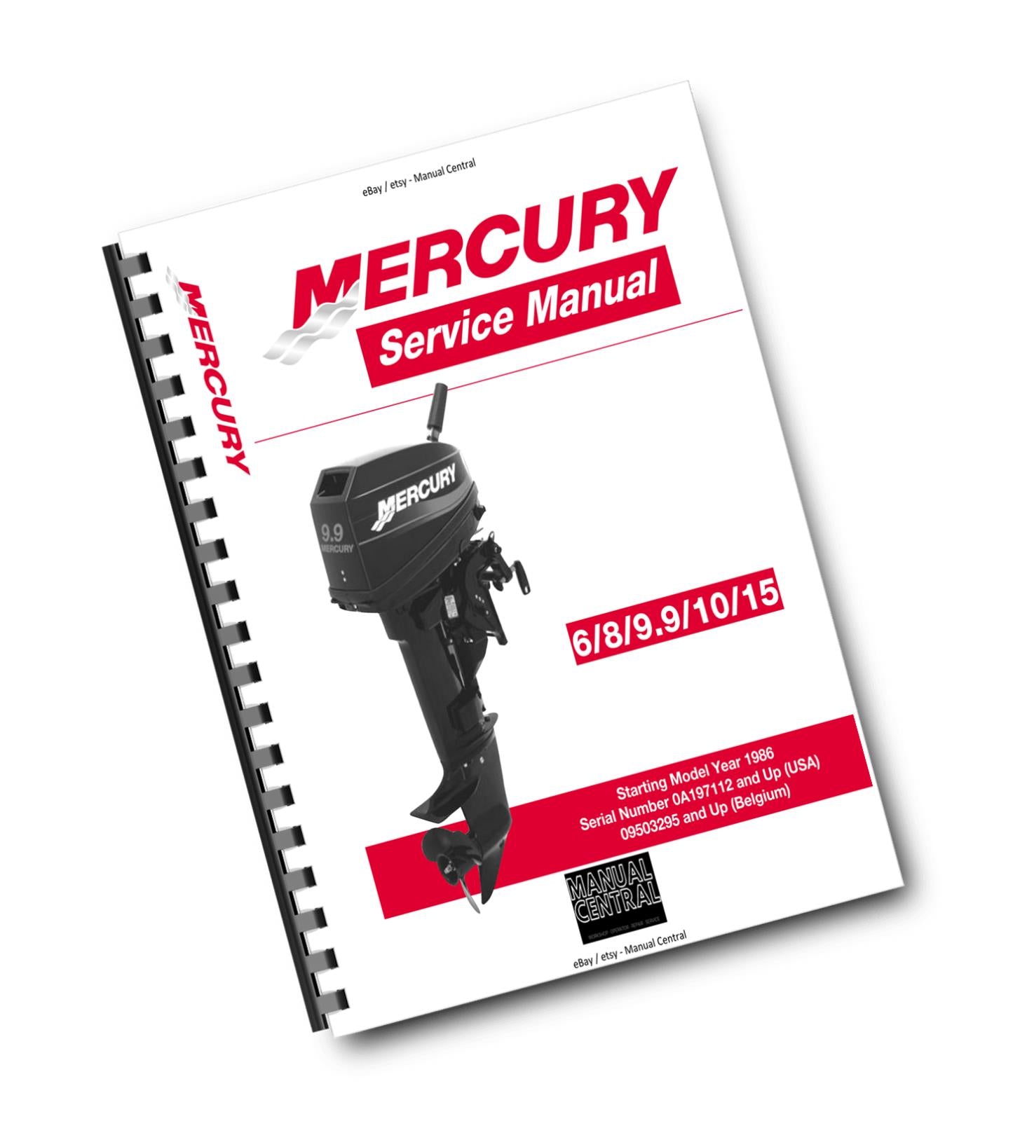 MERCURY - 6 8 9.9 10 15 - SAILMATE SAILPOWER XR MAG VIKING 10 - SERVICE MANUAL