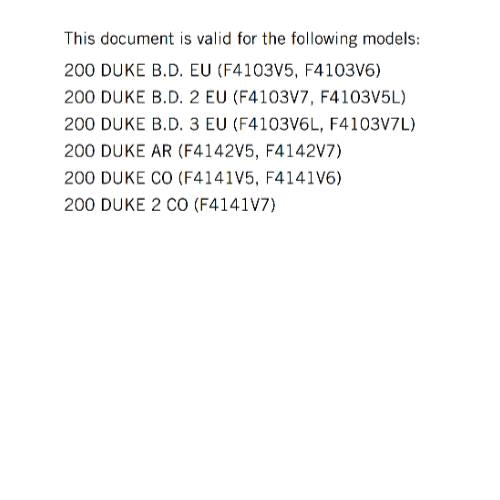 KTM 2022 - 200 DUKE EU EDITION  - OWNERS MANUAL USER GUIDE