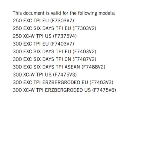 KTM 2022 - 250 300 EXC SIX DAYS TPI XC-W ERZBERGRODEO  - OWNERS MANUAL