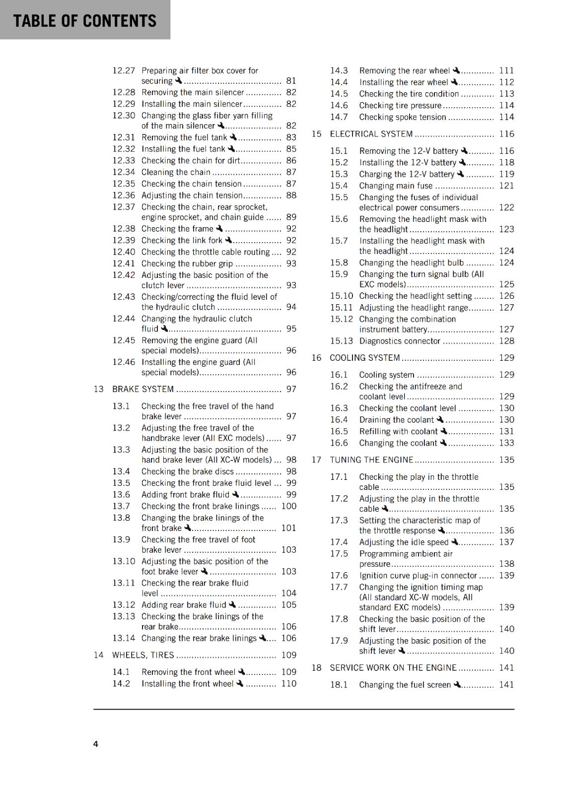KTM 2022 - 250 300 EXC SIX DAYS TPI XC-W ERZBERGRODEO  - OWNERS MANUAL