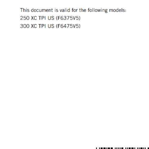 KTM 2022 - 250 300 XC TPI - OWNERS MANUAL