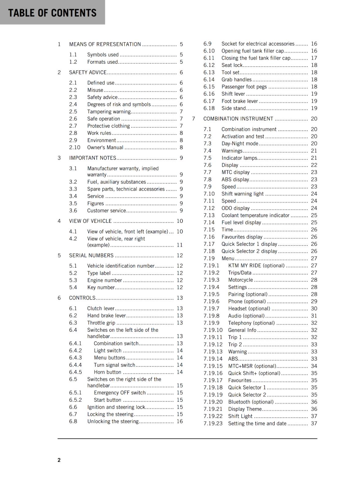 KTM 2022 - 390 ADVENTURE EU EDITION - OWNERS MANUAL USER GUIDE