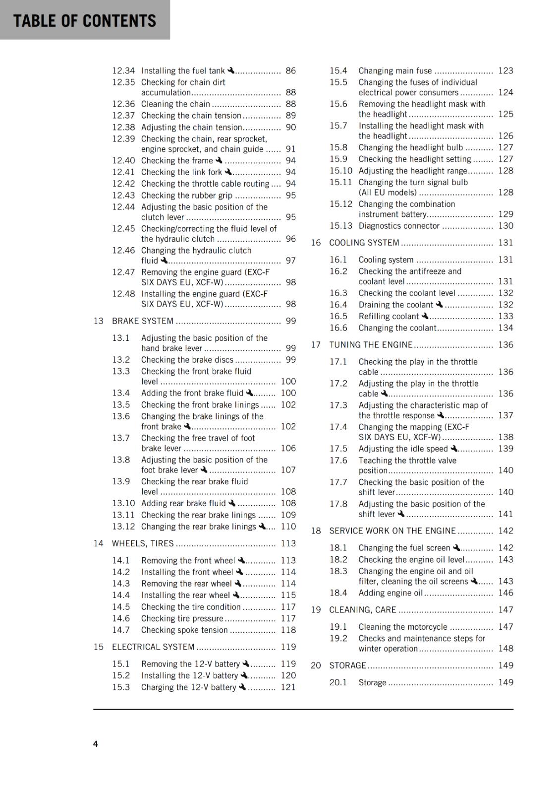 KTM 2022 - 450 500 EXC-F SIX DAYS XCF-W - OWNERS MANUAL USER GUIDE