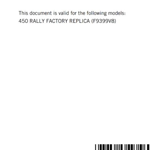 KTM 2022 - 450 RALLY FACTORY REPLICA - OWNERS MANUAL  WIRING DIAGRAMS