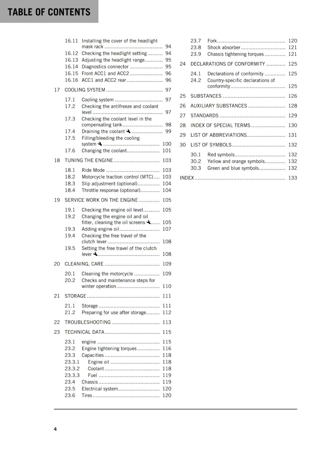 KTM 2022 - 790 DUKE - OWNERS MANUAL USER GUIDE