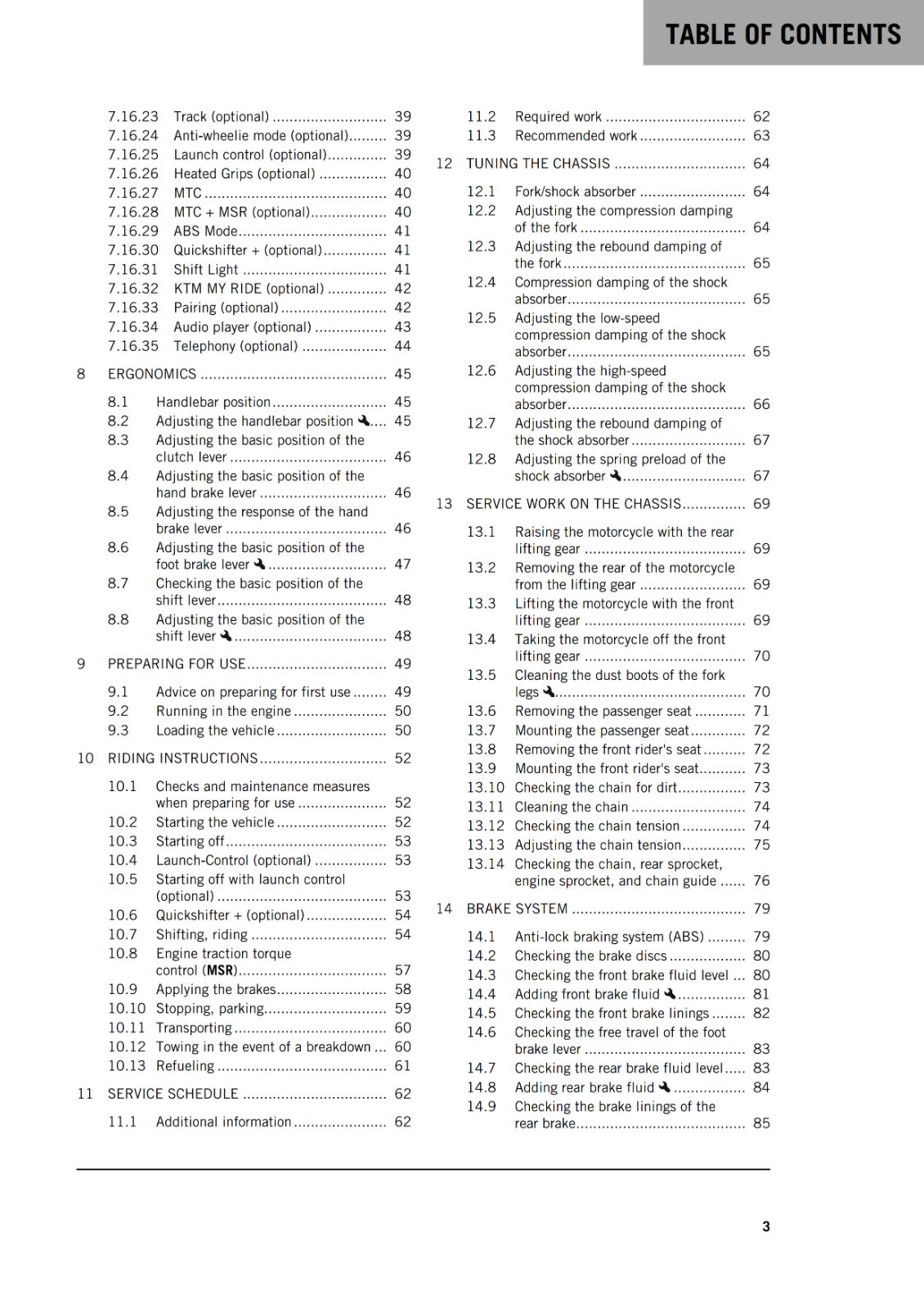 KTM 2022 - 890 DUKE R EU EDITION - OWNERS MANUAL USER GUIDE
