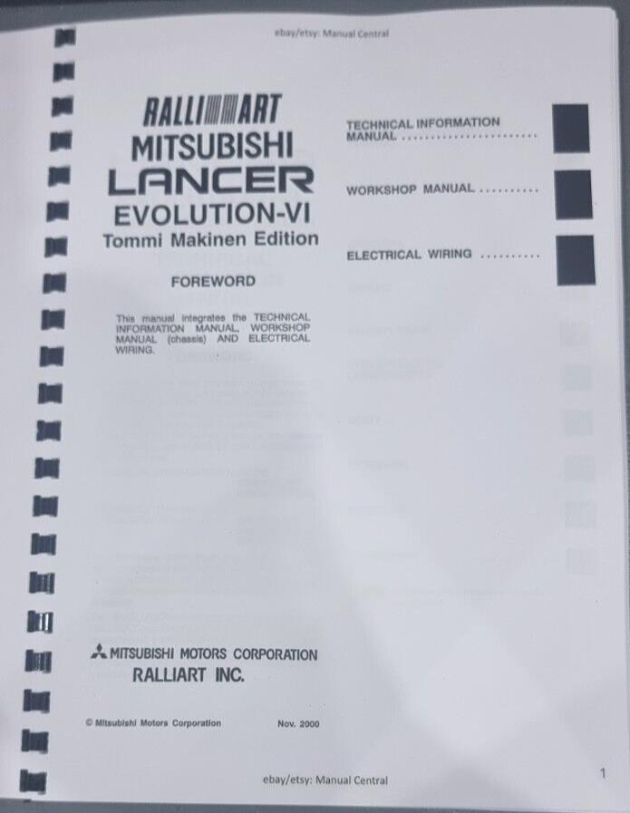 100GSM - MITSUBISHI LANCER EVO  VI -  6  - TOMMI MAKINEN EDITION SUPPLEMENT