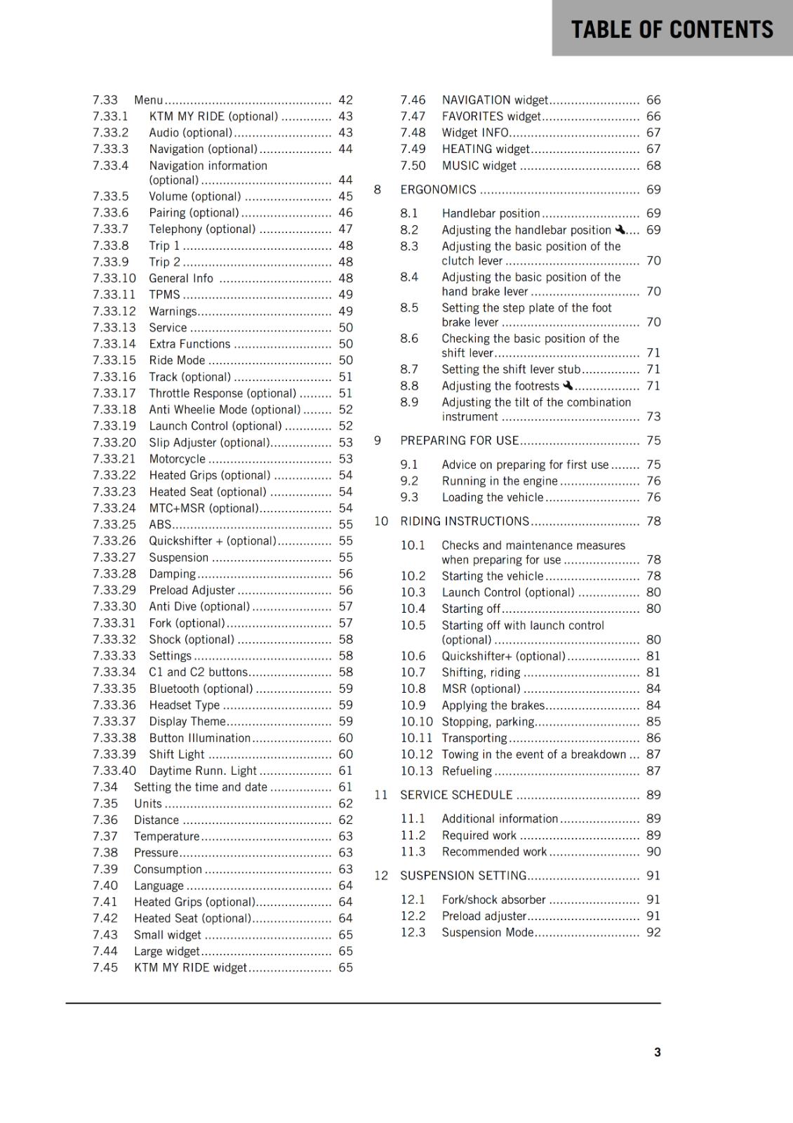 KTM 2022 - 1290 SUPER DUKE R EVO US EDITION - OWNERS MANUAL USER GUIDE