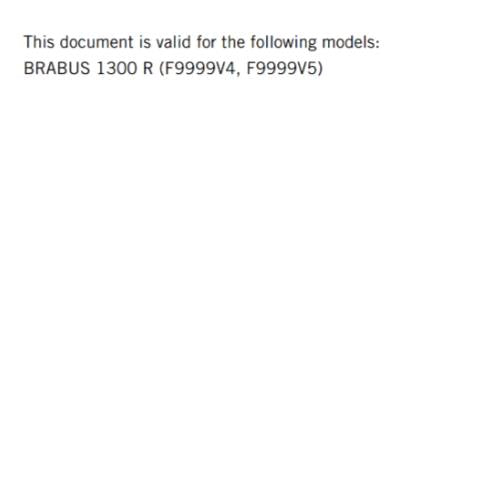 KTM 2022 - BRABUS 1300 R - OWNERS MANUAL USER GUIDE