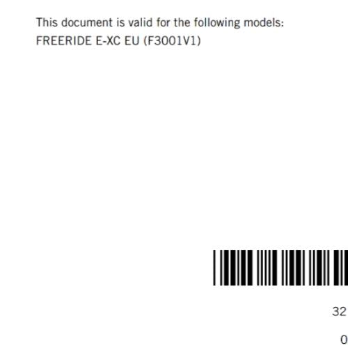 KTM 2022 - FREERIDE E-XC - OWNERS MANUAL USER GUIDE