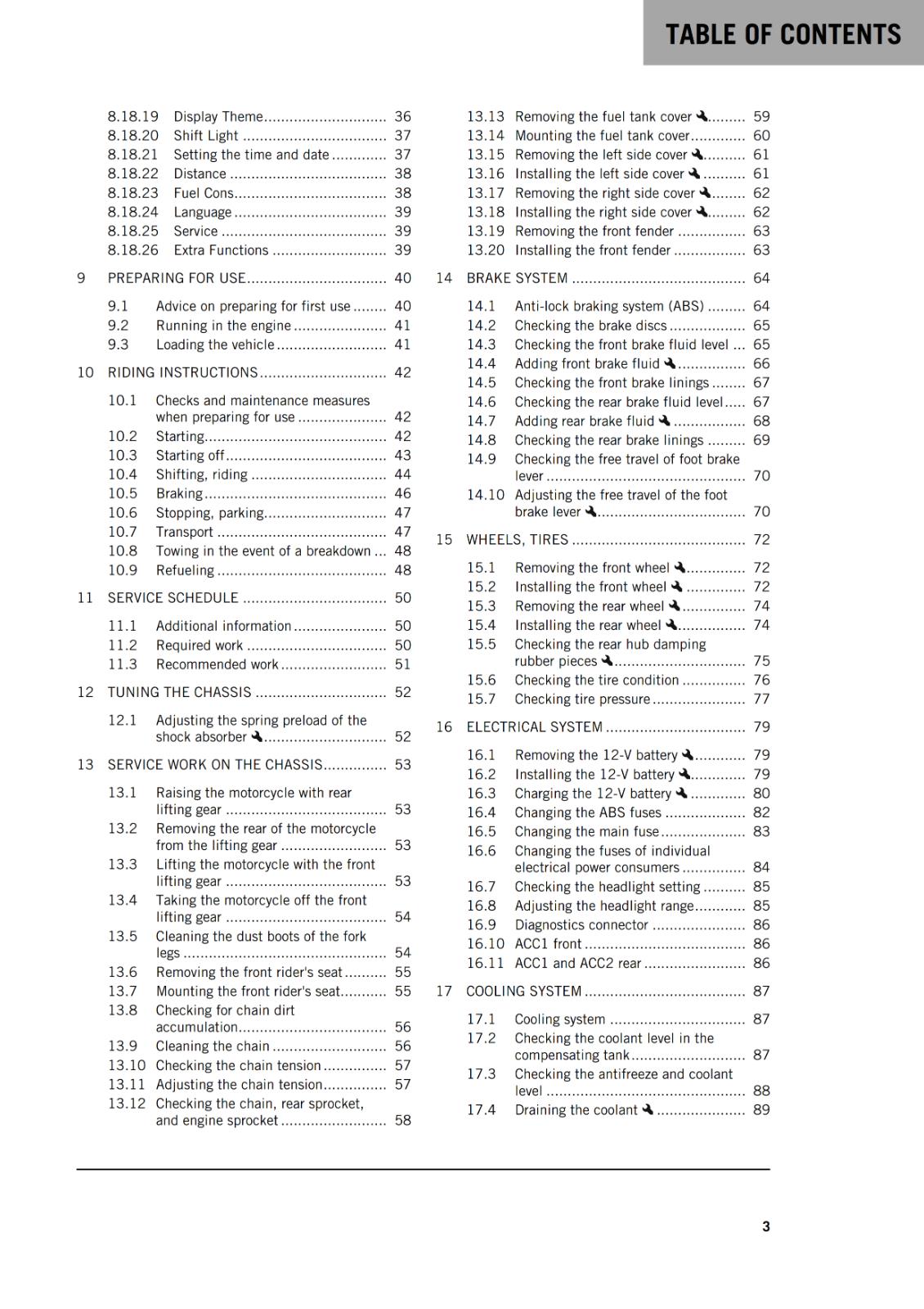 KTM 2022 - RC 125 - OWNERS MANUAL USER GUIDE