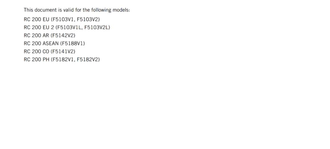 KTM 2022 - RC 200 - OWNERS MANUAL USER GUIDE