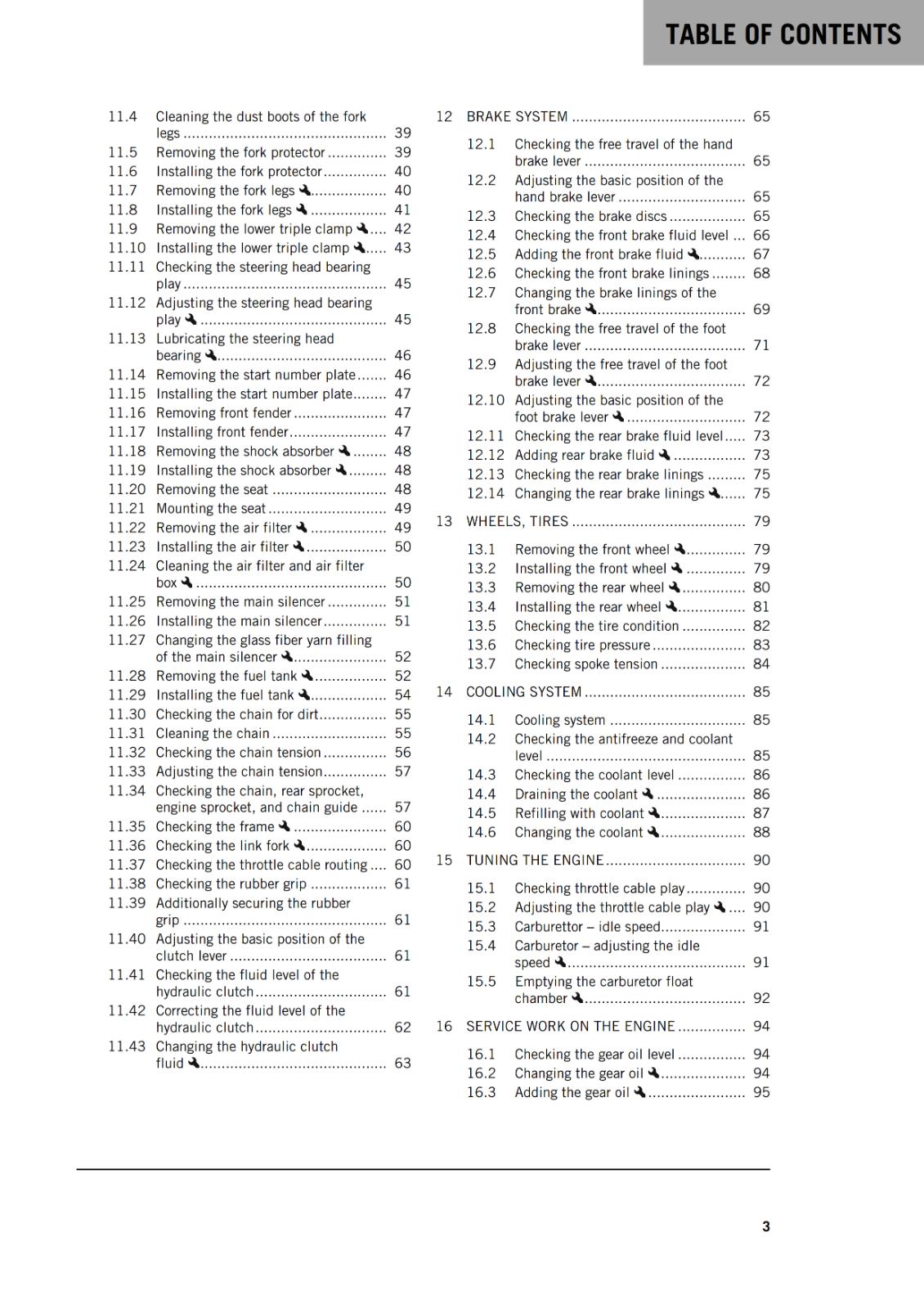KTM 2021 - 65 SX - OWNERS MANUAL USER GUIDE