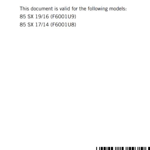 KTM 2021 - 85 SX 19/16 17/14 - OWNERS MANUAL USER GUIDE