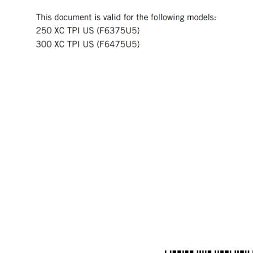 KTM 2021 - 250 300 XC TPI  - OWNERS MANUAL USER GUIDE