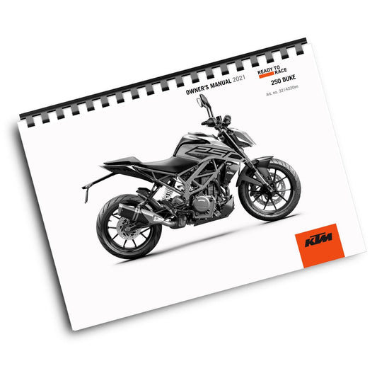 KTM 2021 - 250 DUKE  - OWNERS MANUAL USER GUIDE