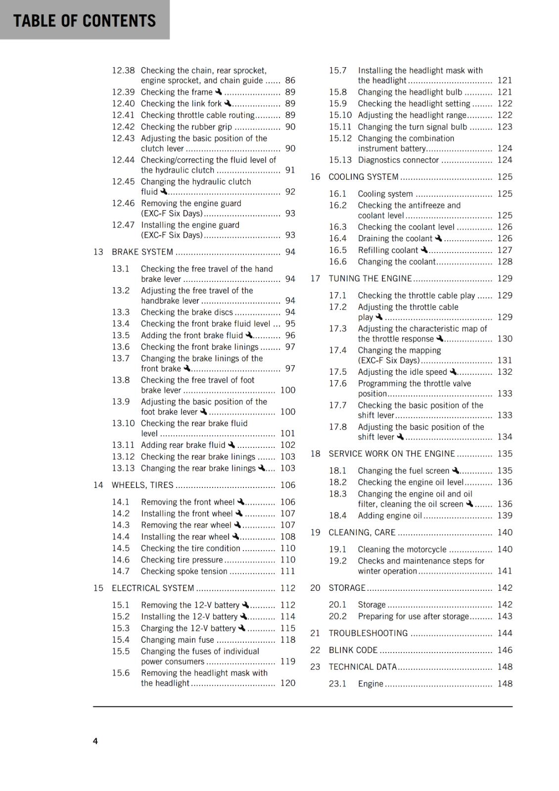 KTM 2021 - 250 EXC-F SIX DAYS  - OWNERS MANUAL USER GUIDE