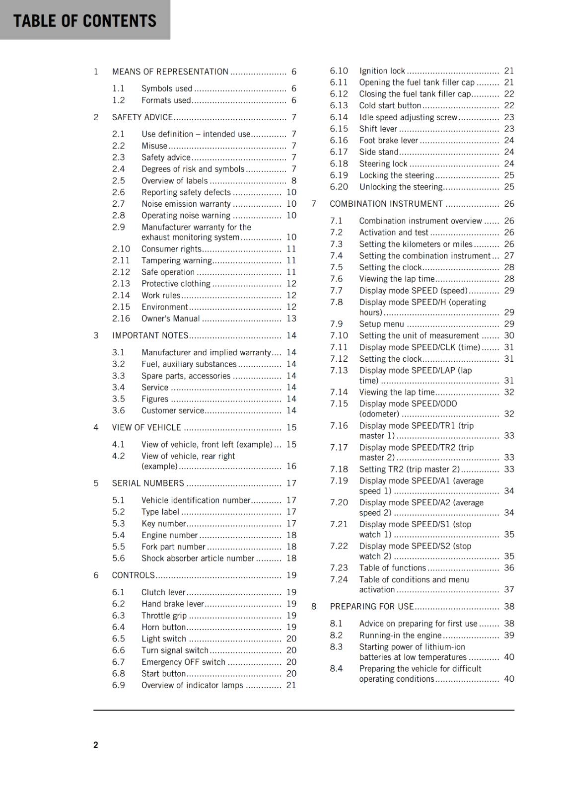 KTM 2021 - 350 EXC-F  - OWNERS MANUAL USER GUIDE