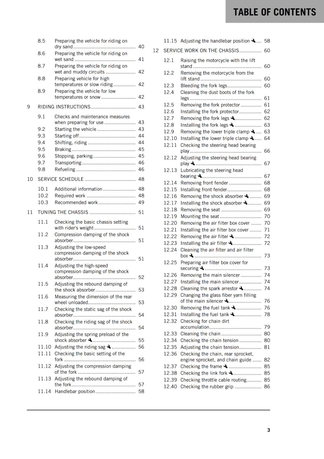 KTM 2021 - 350 EXC-F  - OWNERS MANUAL USER GUIDE
