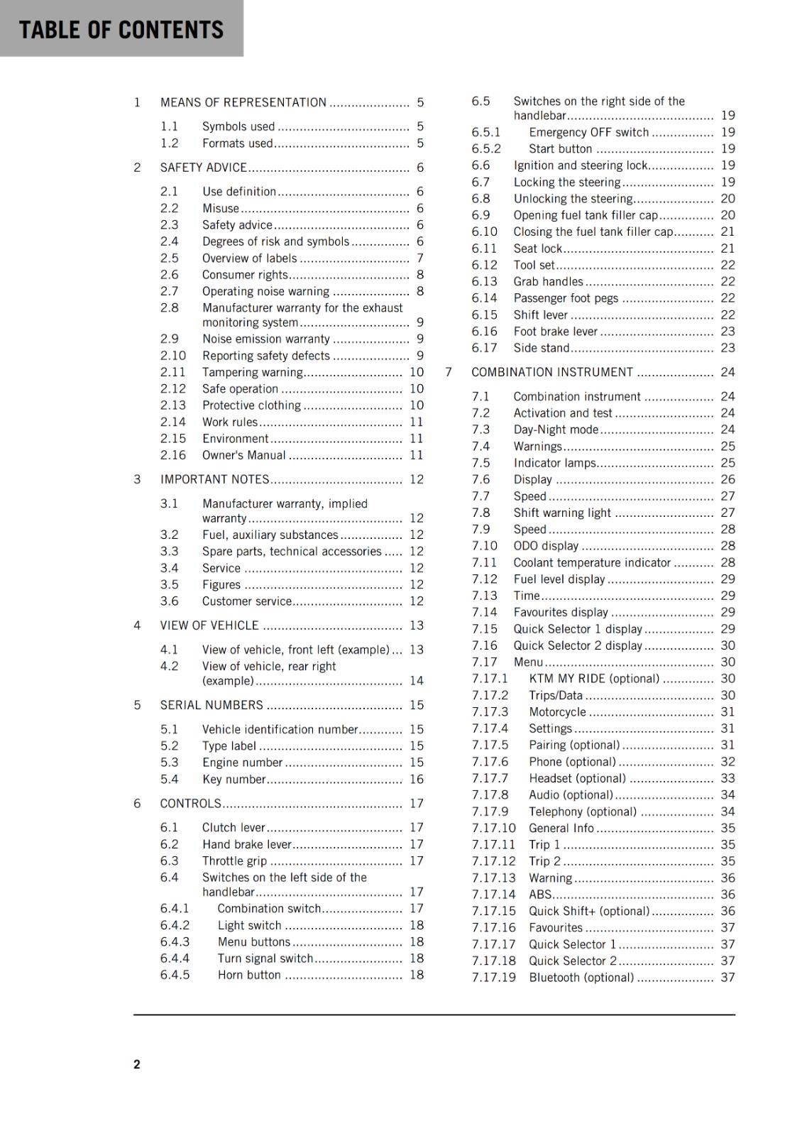 KTM 2021 - 390 DUKE US EDITION  - OWNERS MANUAL USER GUIDE
