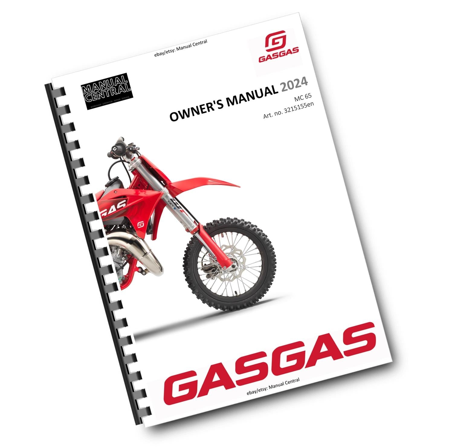 GASGAS 2024 OWNERS MANUAL - MC 65