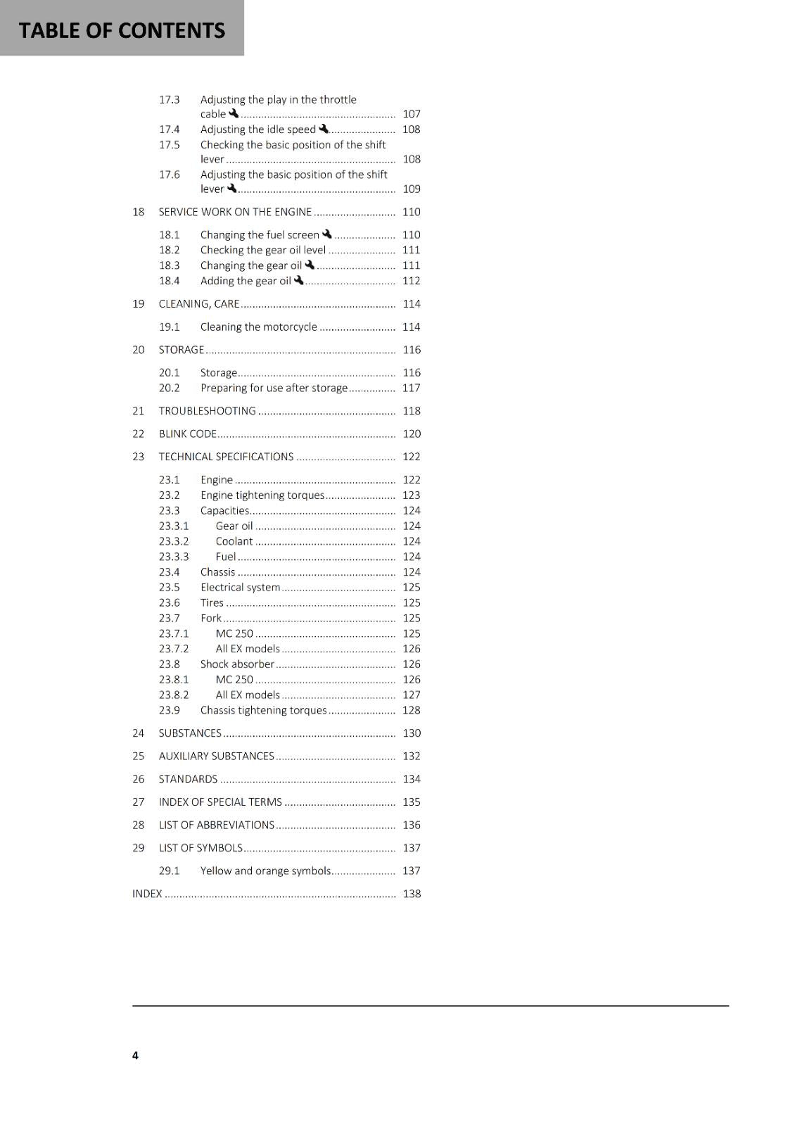 GASGAS 2024 OWNERS MANUAL - MC EX 250 300