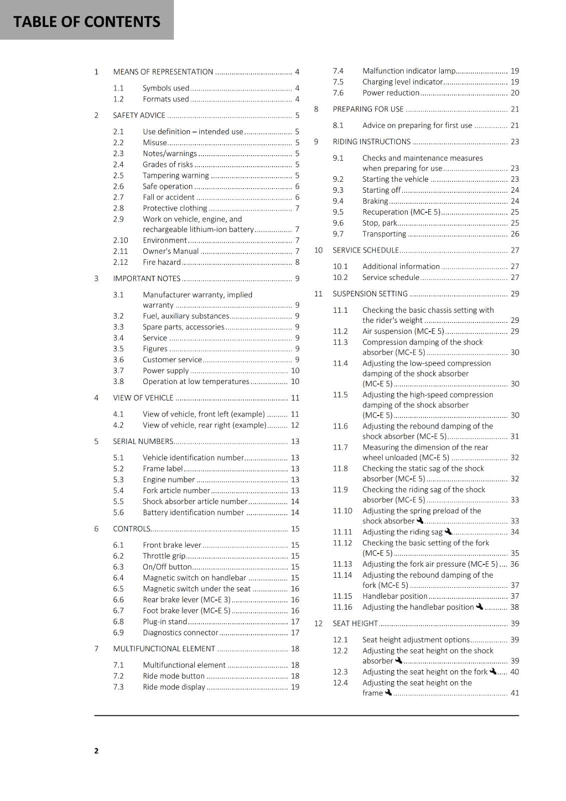 GASGAS 2024 OWNERS MANUAL - MC-E 3 5