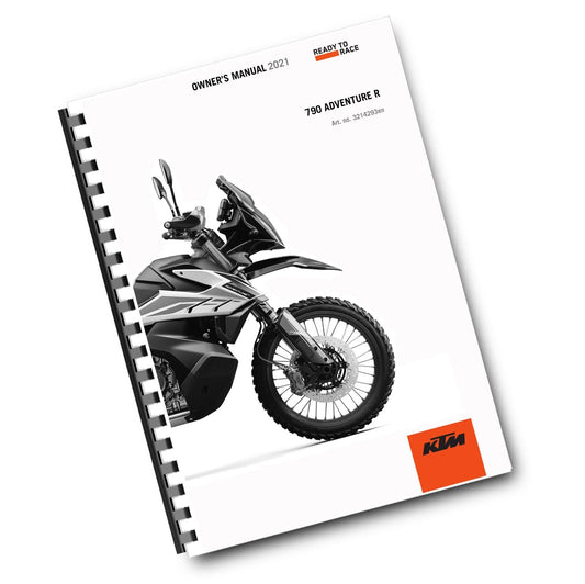 KTM 2021 - 790 ADVENTURE R - OWNERS MANUAL USER GUIDE