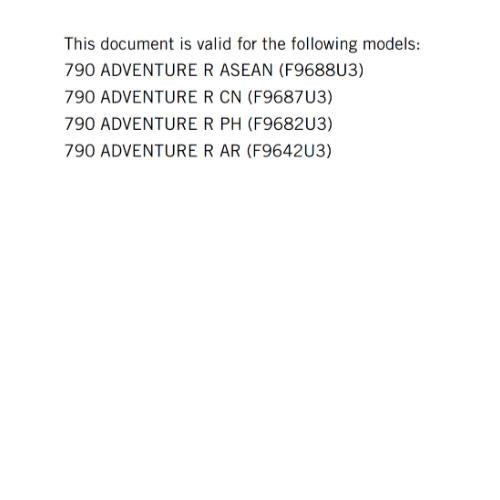 KTM 2021 - 790 ADVENTURE R - OWNERS MANUAL USER GUIDE