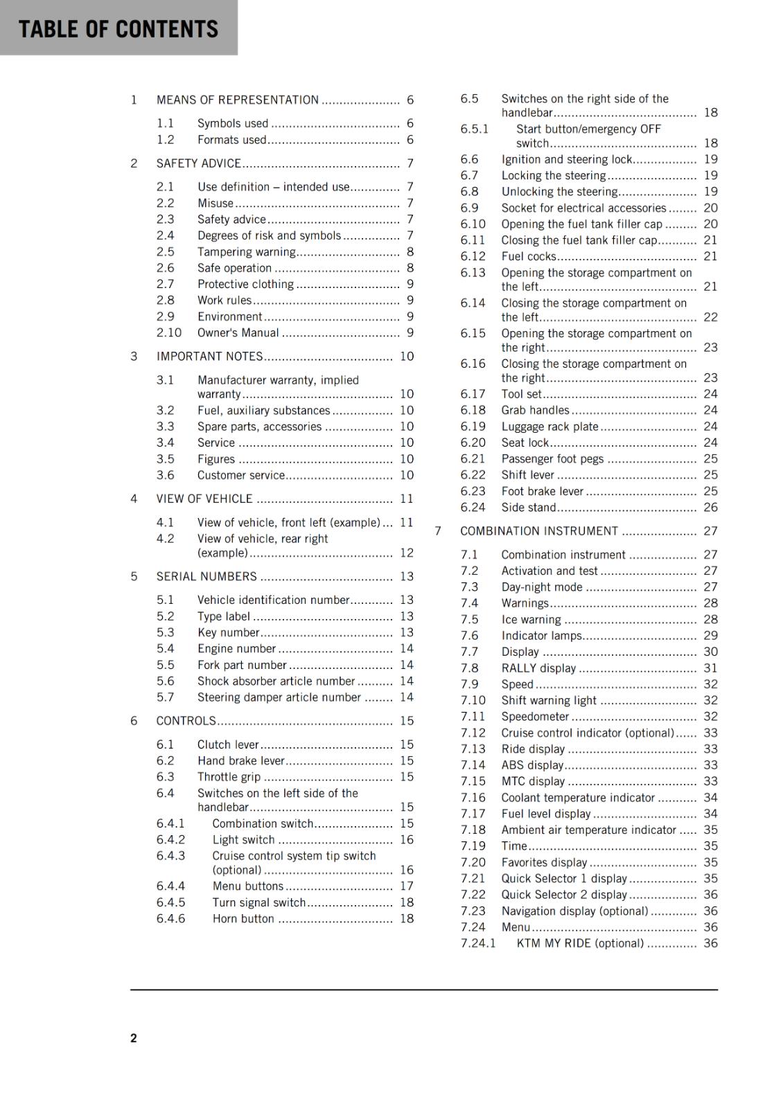 KTM 2021 - 790 ADVENTURE R - OWNERS MANUAL USER GUIDE