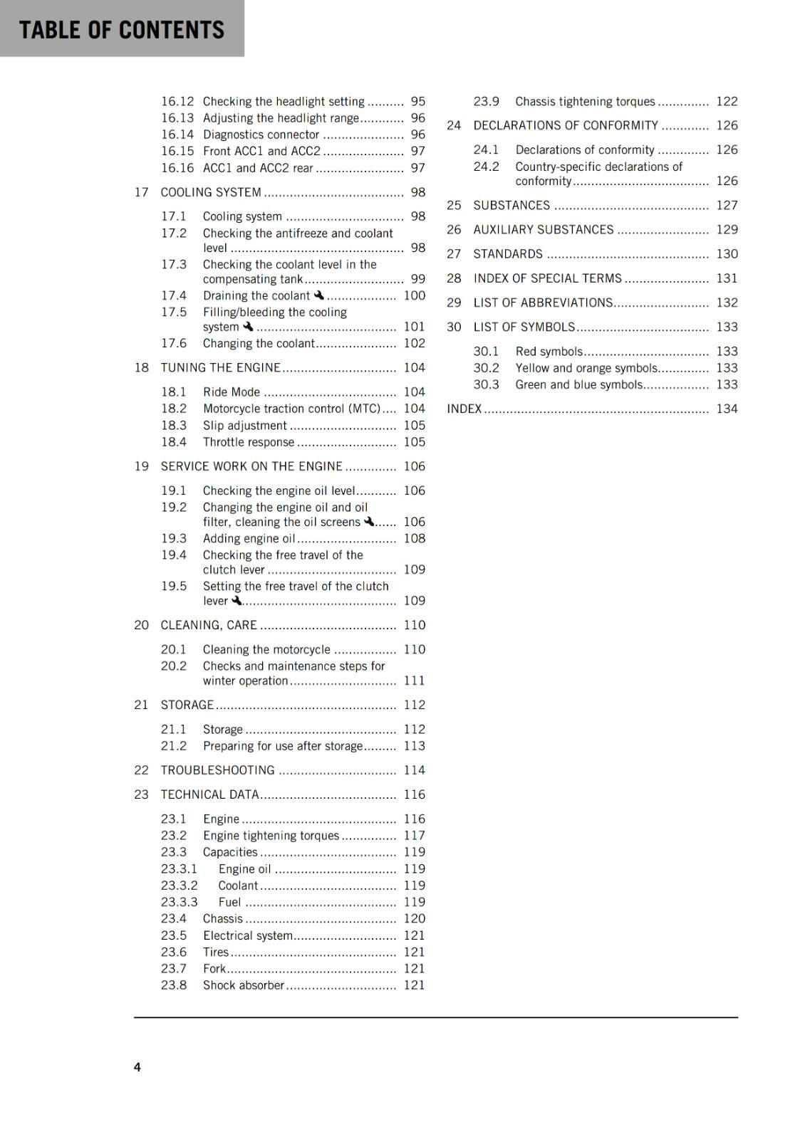 KTM 2021 - 790 DUKE - OWNERS MANUAL USER GUIDE