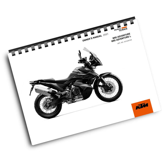 KTM 2021 - 890 ADVENTURE  & L - OWNERS MANUAL USER GUIDE