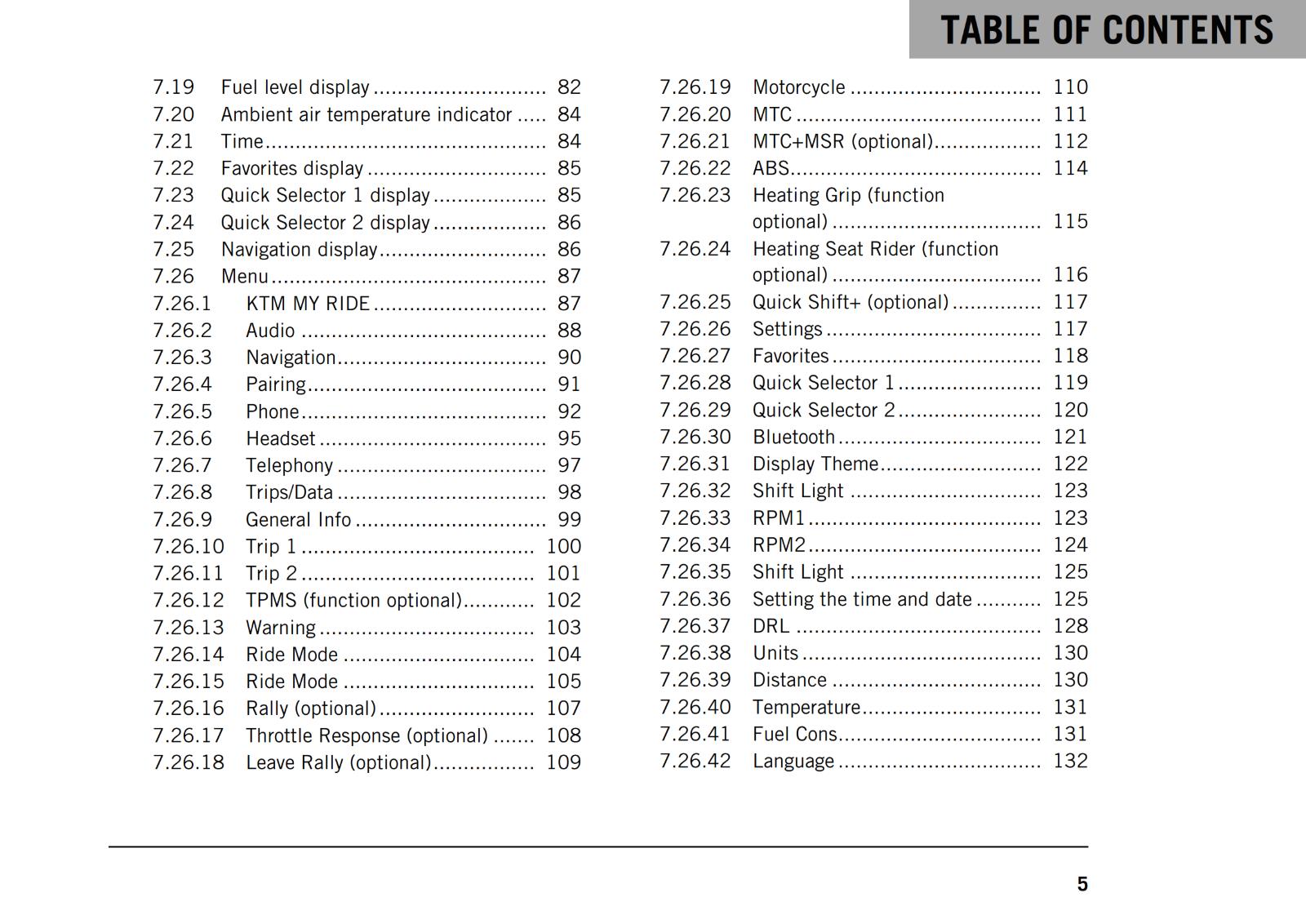 KTM 2021 - 890 ADVENTURE  & L - OWNERS MANUAL USER GUIDE