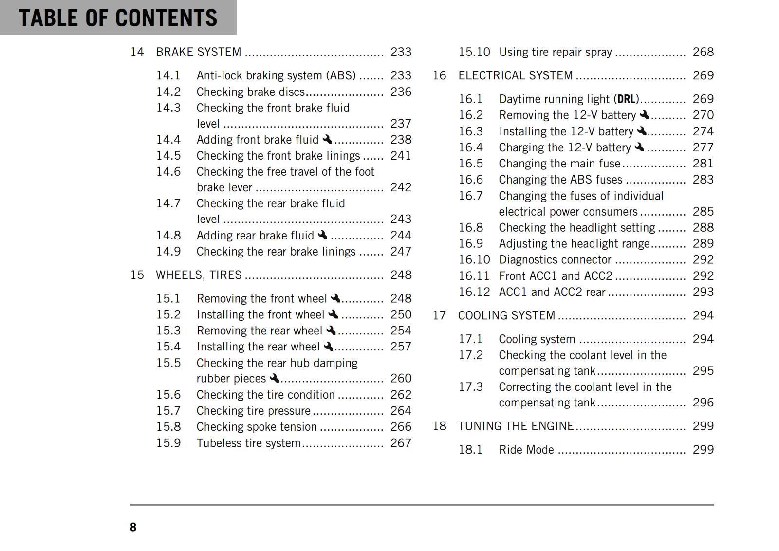KTM 2021 - 890 ADVENTURE  & L - OWNERS MANUAL USER GUIDE