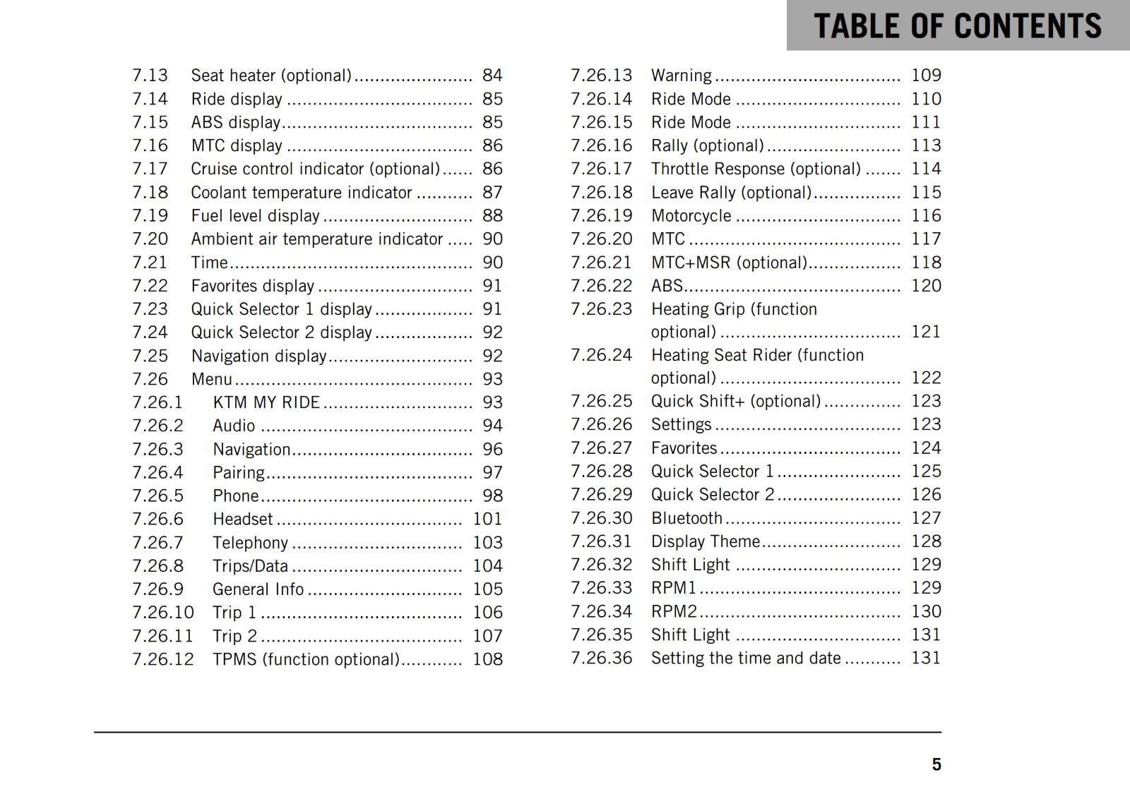 KTM 2021 - 890 ADVENTURE R RALLY - US EDITION - OWNERS MANUAL USER GUIDE