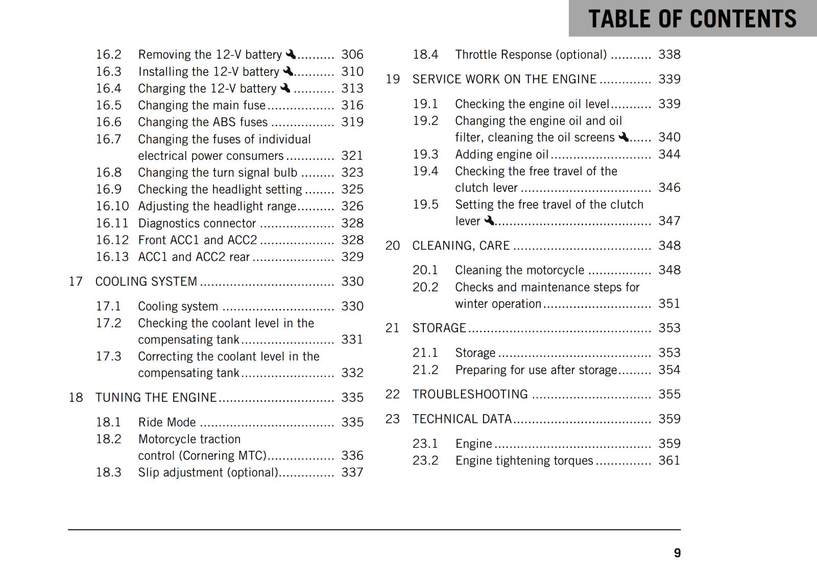 KTM 2021 - 890 ADVENTURE R RALLY - US EDITION - OWNERS MANUAL USER GUIDE