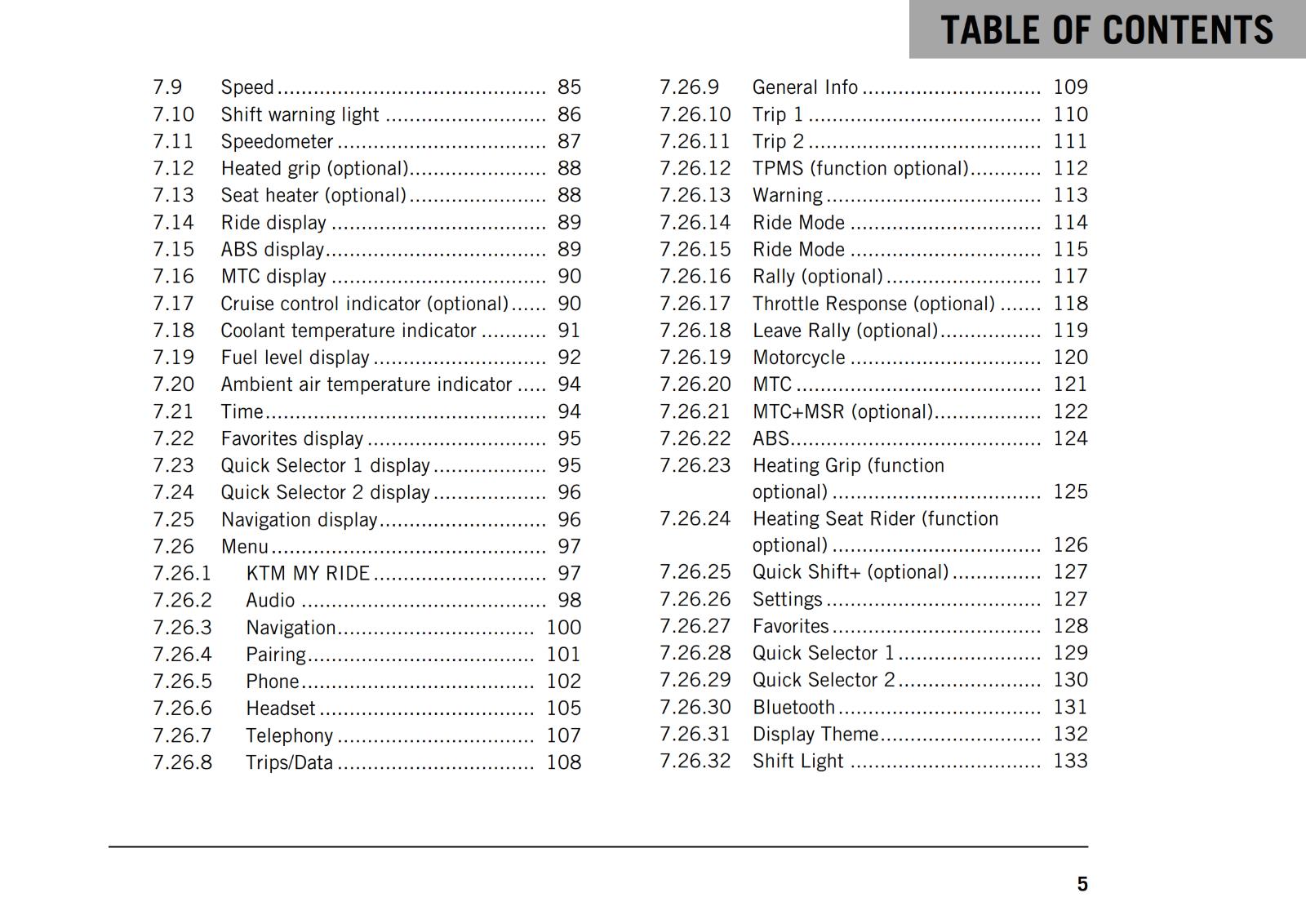KTM 2021 - 890 ADVENTURE - US EDITION - OWNERS MANUAL USER GUIDE