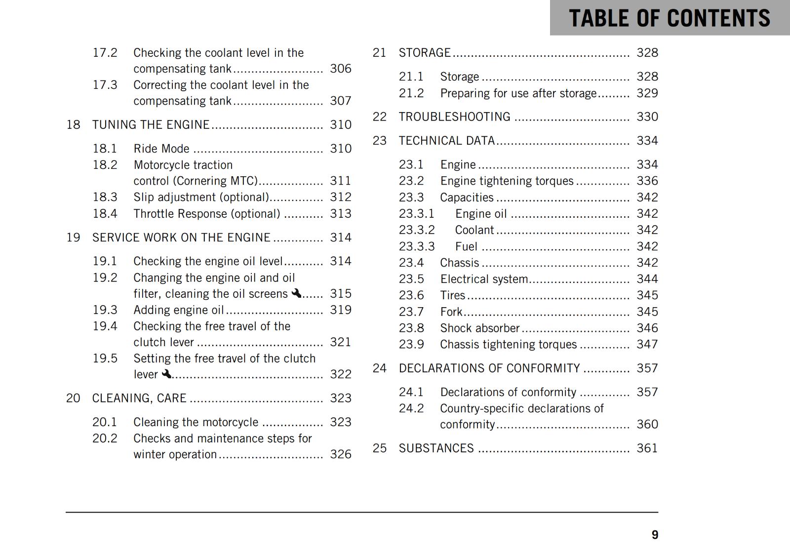 KTM 2021 - 890 ADVENTURE - US EDITION - OWNERS MANUAL USER GUIDE
