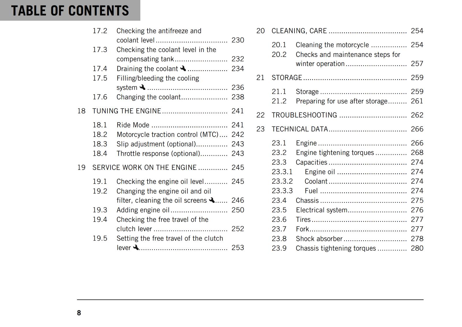KTM 2021 - 890 DUKE R - EU EDITION - OWNERS MANUAL USER GUIDE
