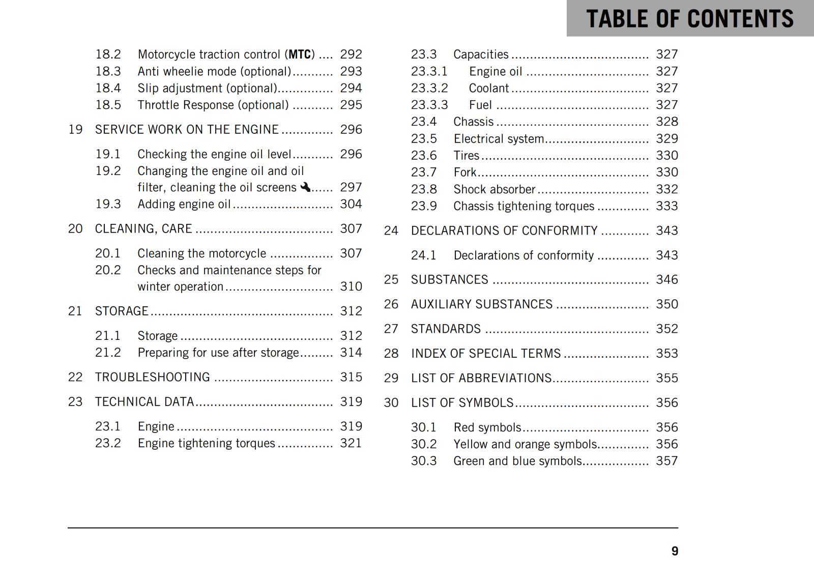 KTM 2021 - 1290 SUPER DUKE R - OWNERS MANUAL USER GUIDE