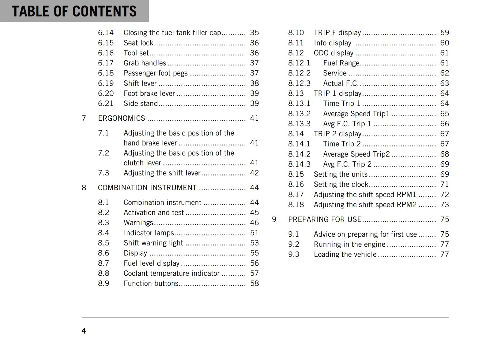 KTM 2021 - RC 390 - OWNERS MANUAL USER GUIDE