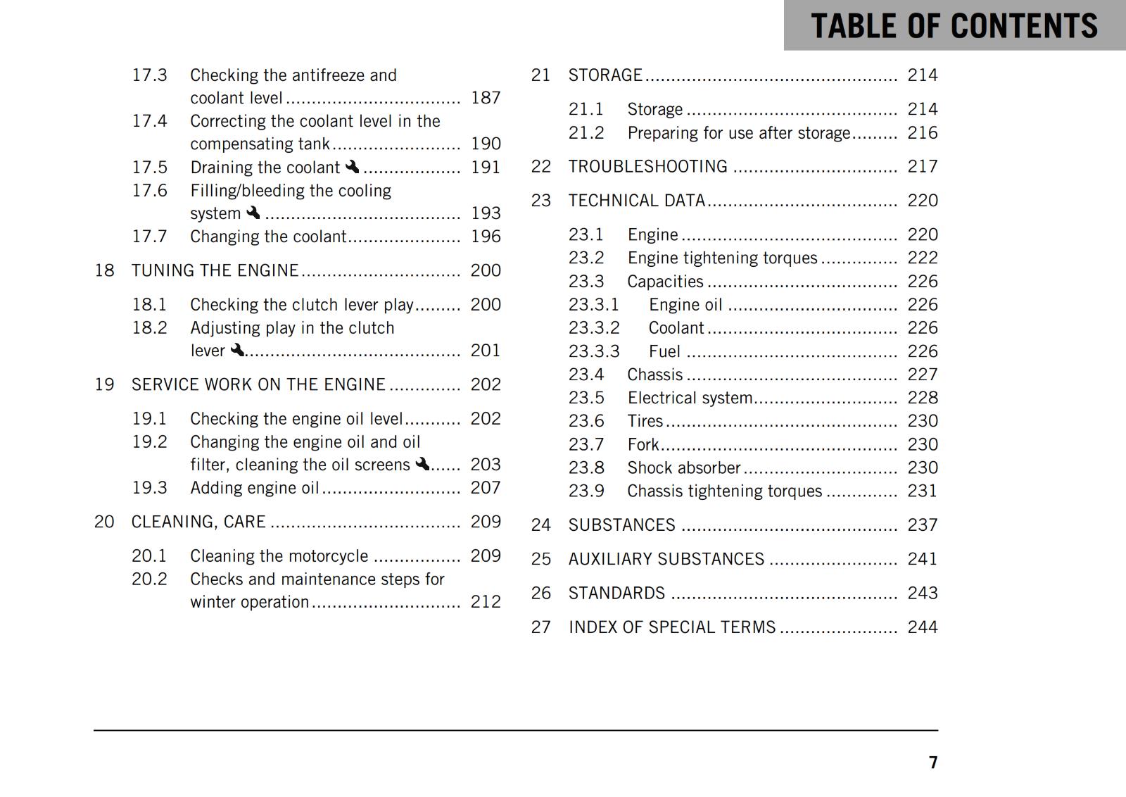 KTM 2021 - RC 390 - OWNERS MANUAL USER GUIDE