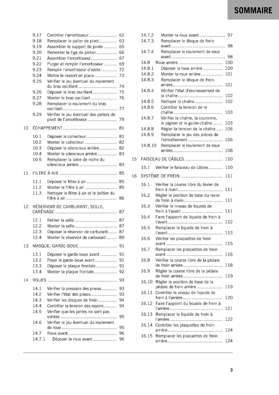 FRENCH LANGUAGE - KTM 2022 - 65 SX - MANUEL DE REPARATION